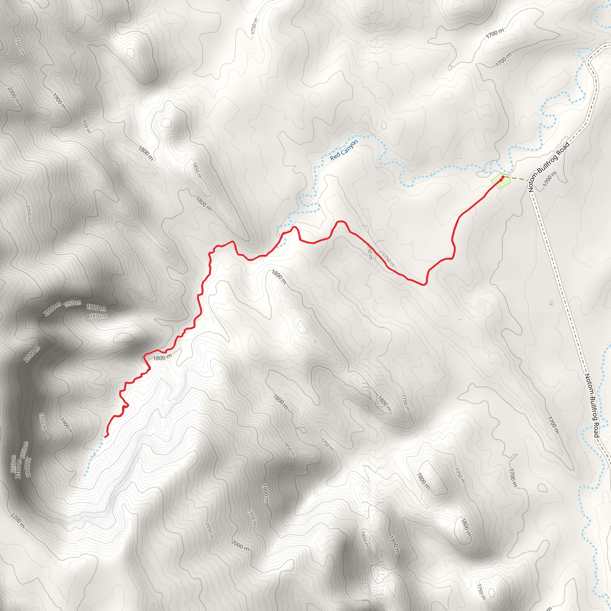 Red Canyon Trail mobile static map