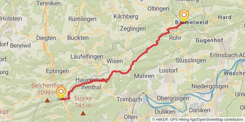 Jura Crest Trail stage 4 Map