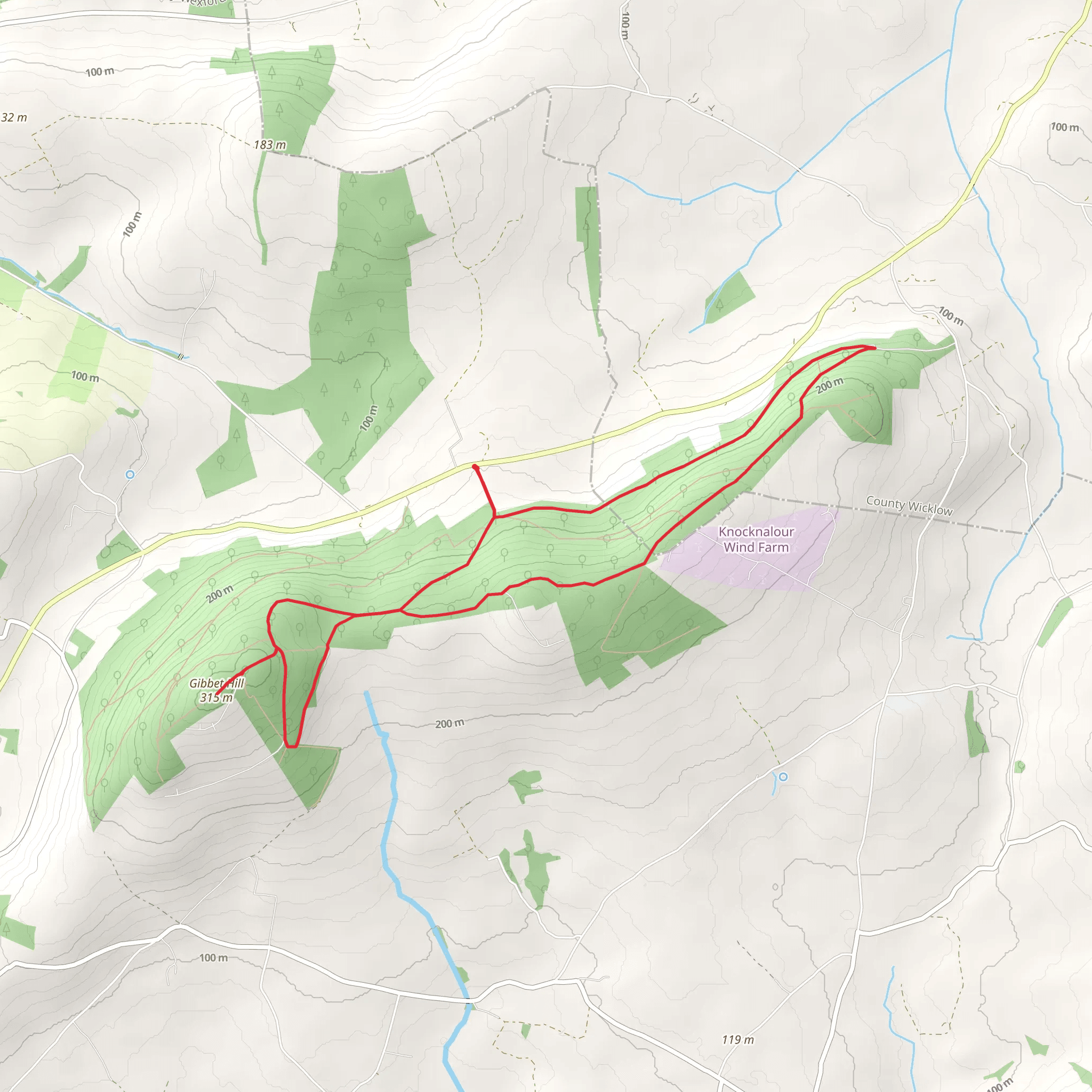 Coolmelagh - Gibbet Hill Loop mobile static map