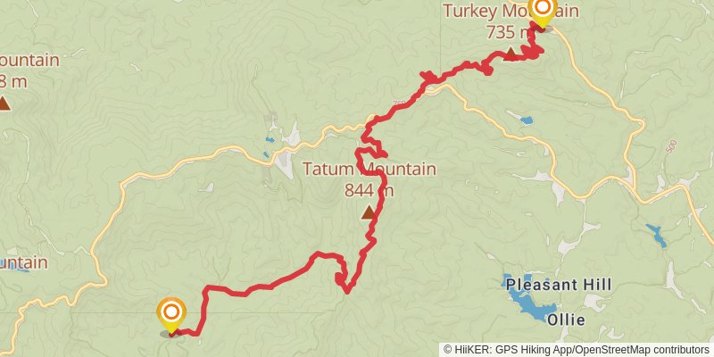 Pinhoti Trail stage 28 Map