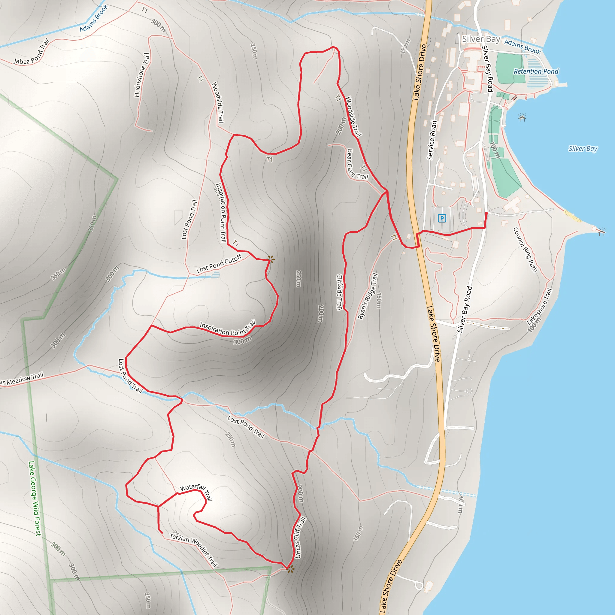 Inspiration Point from Silver Bay mobile static map