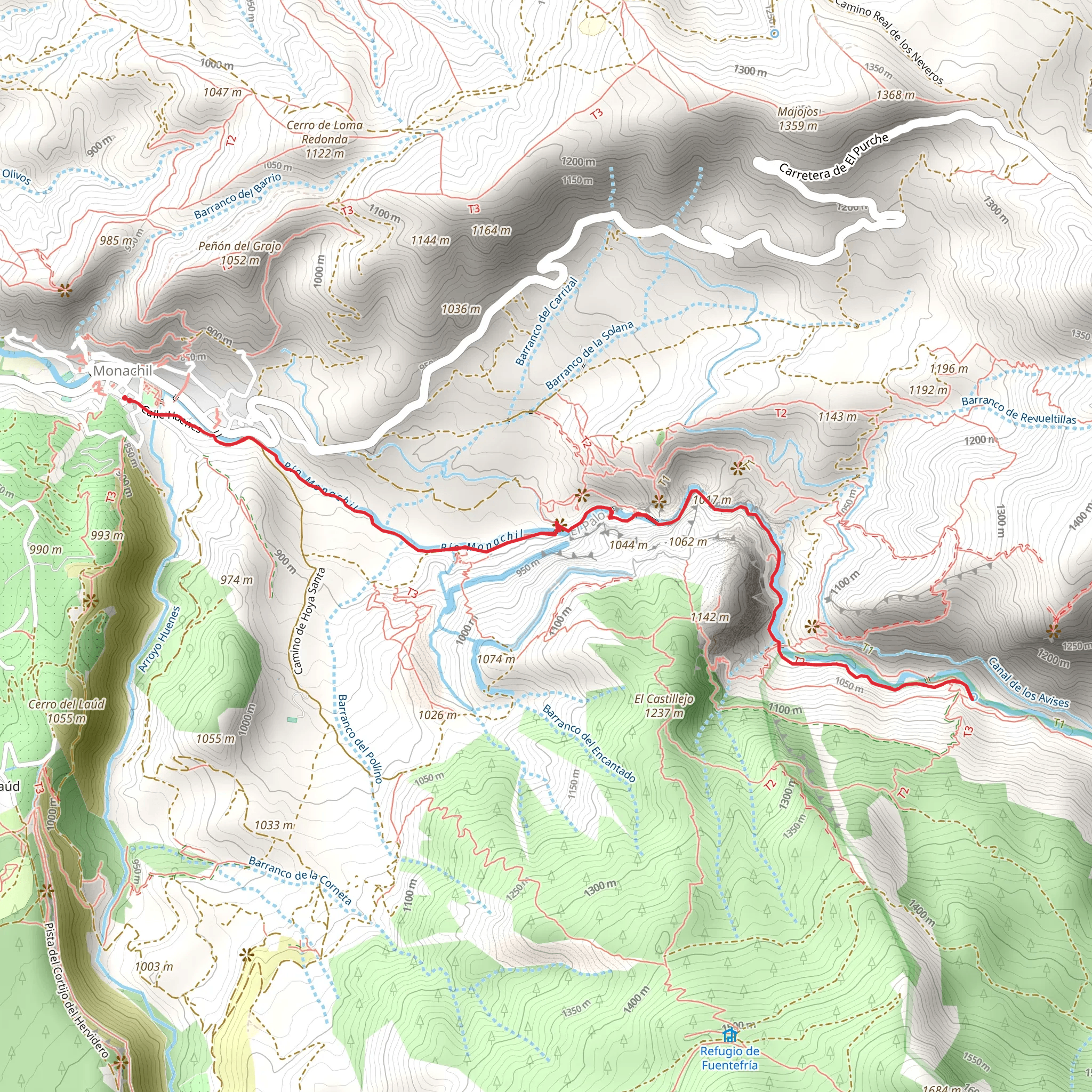 Sendero del Río Monachil SL A 294 mobile static map