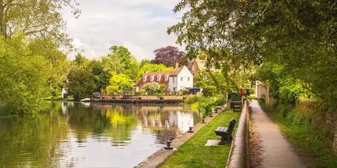 An image depicting the trail St Ives and the Hemingfords Walk - Houghton Mill - Cambridgeshire and its surrounding area.