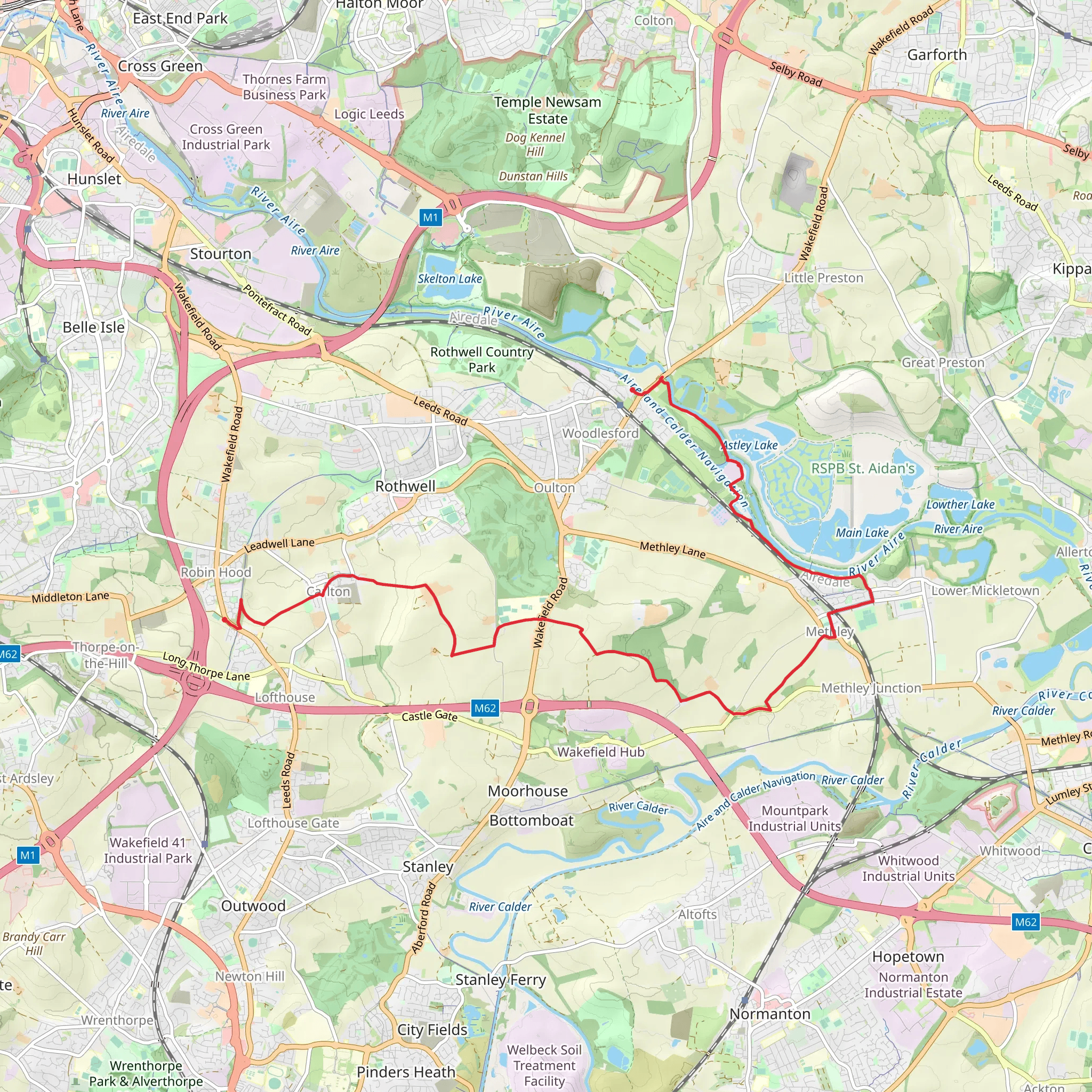 Leeds Country Way Day 5 mobile static map