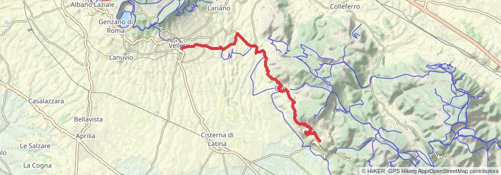 Via Francigena stage 122 Map