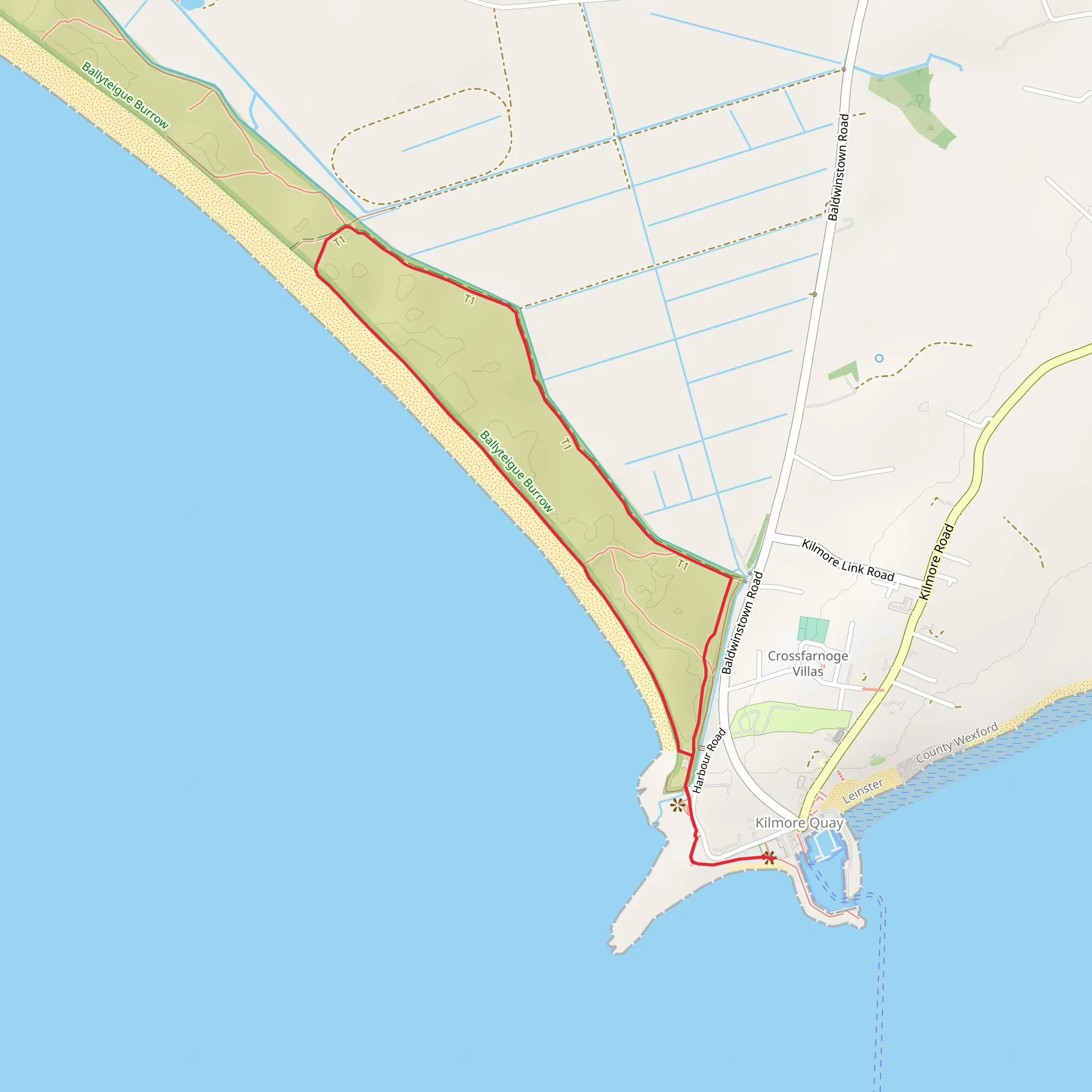 Kilmore Quay - Ballyteige Burrow Trail mobile static map