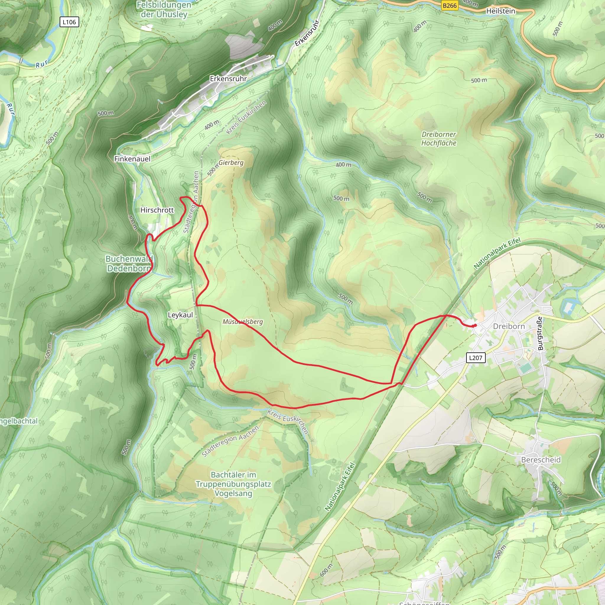 LAbyrinth and Müsauelsberg via Rur Olef Route mobile static map