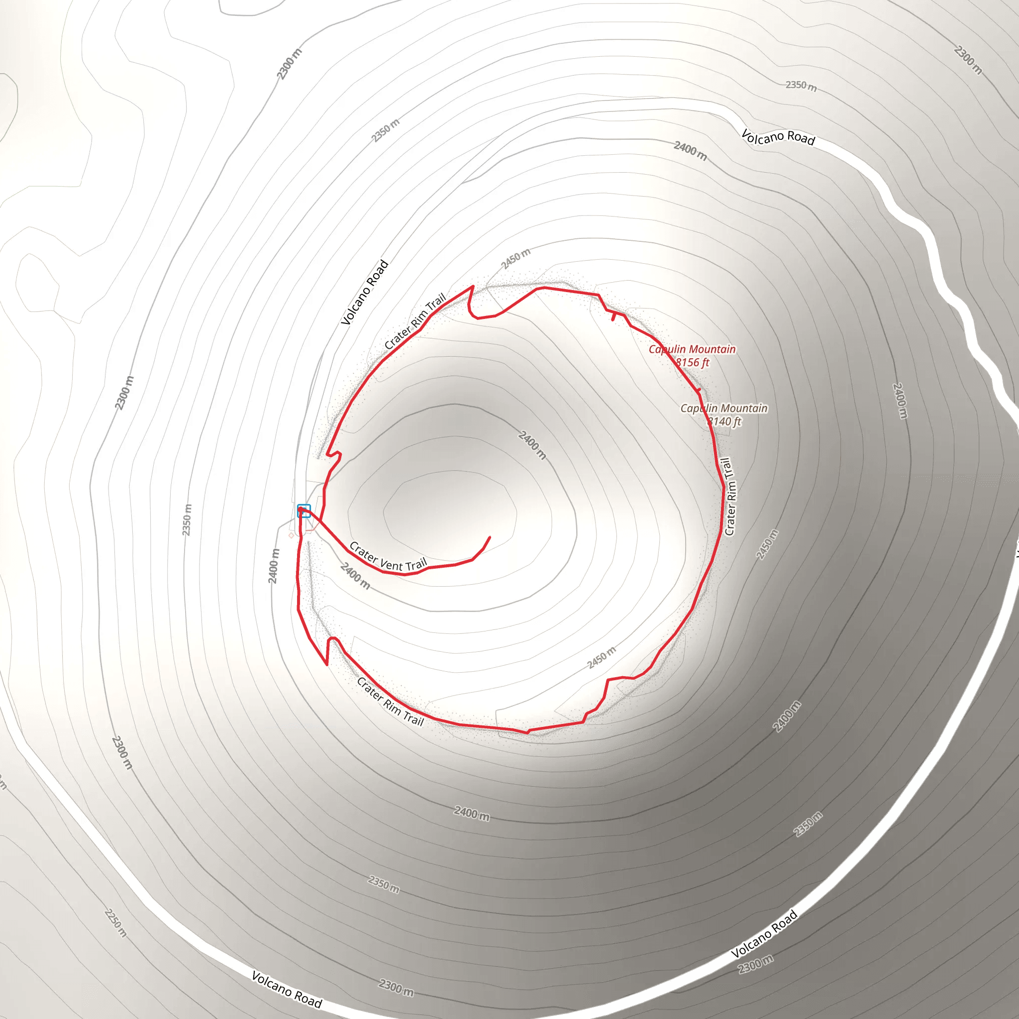 Crater Vent Trail and Capulin Mountain Loop mobile static map