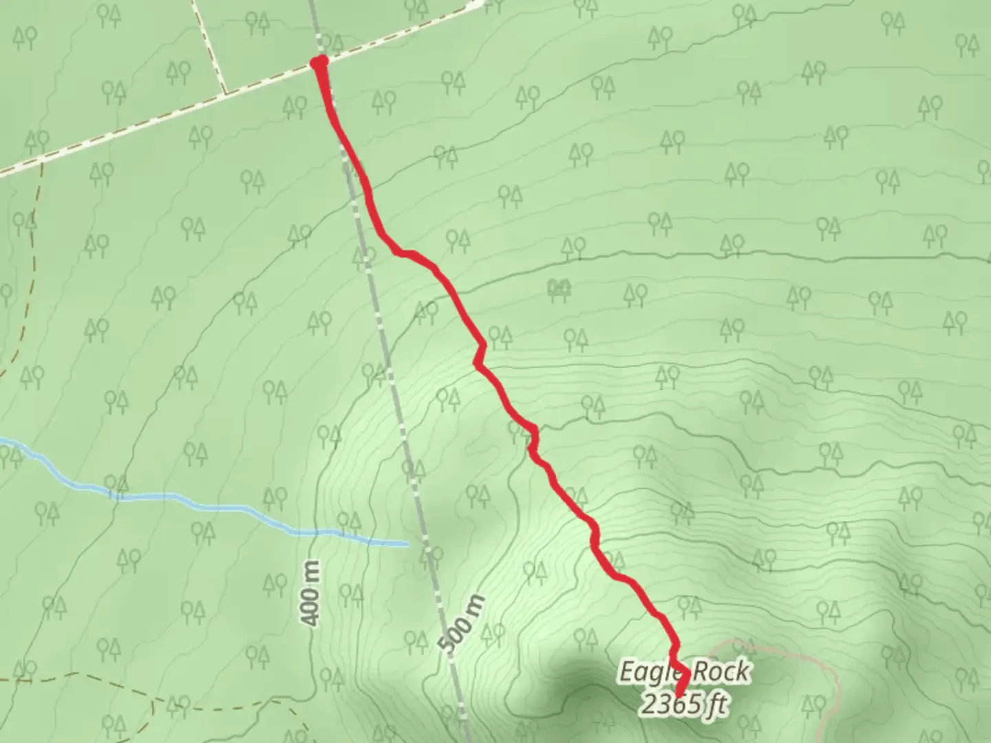 An image depicting the trail Eagle Rock Trail and its surrounding area.