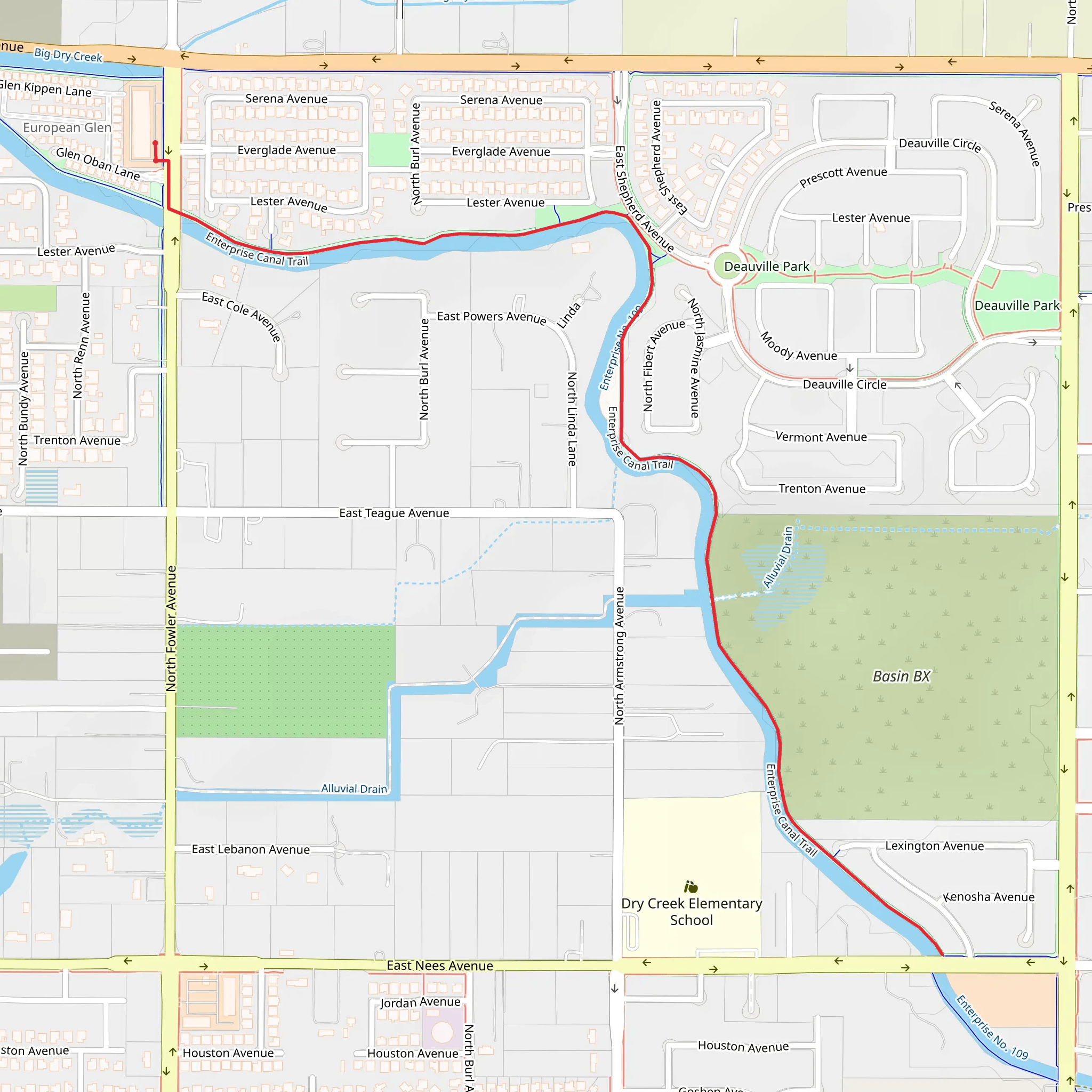 Enterprise Canal Trail mobile static map