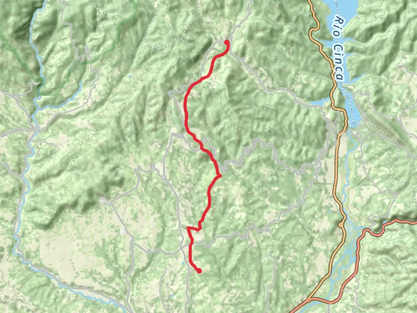 An image depicting the trail Route of Transhumance PR HU 72 and its surrounding area.