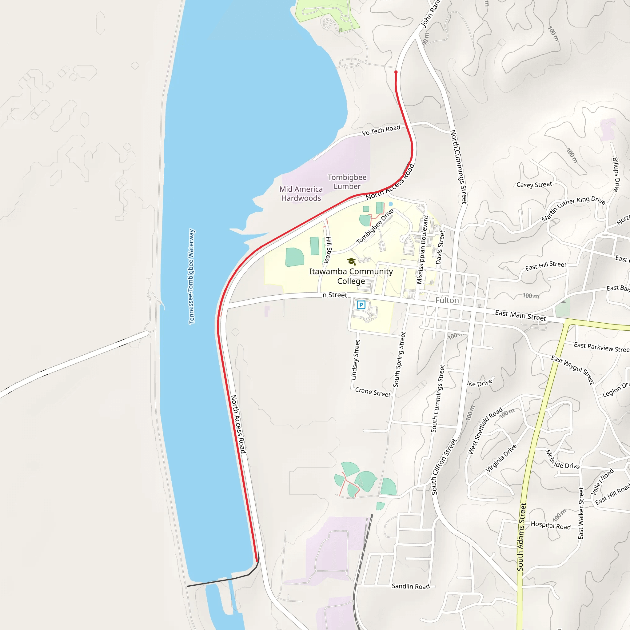 Walk to Pool C Observation Point mobile static map