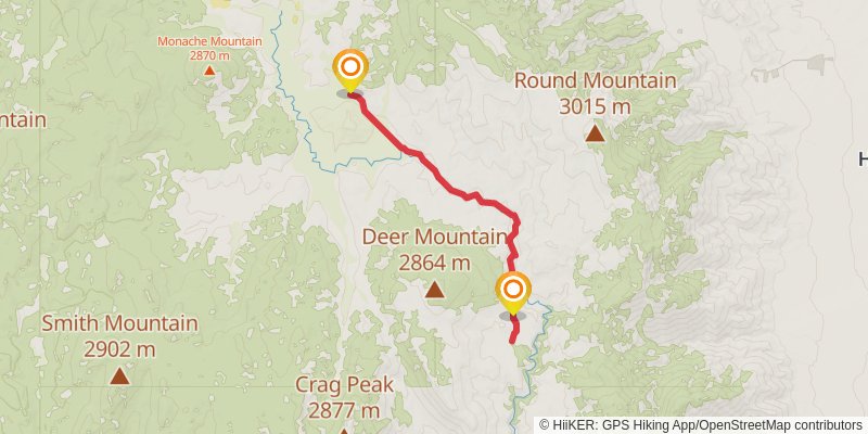 Deer Mountain Trail stage 2 Map