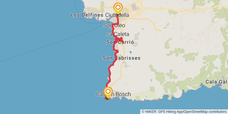 GR 223 - Cami de Cavalls stage 6 Map