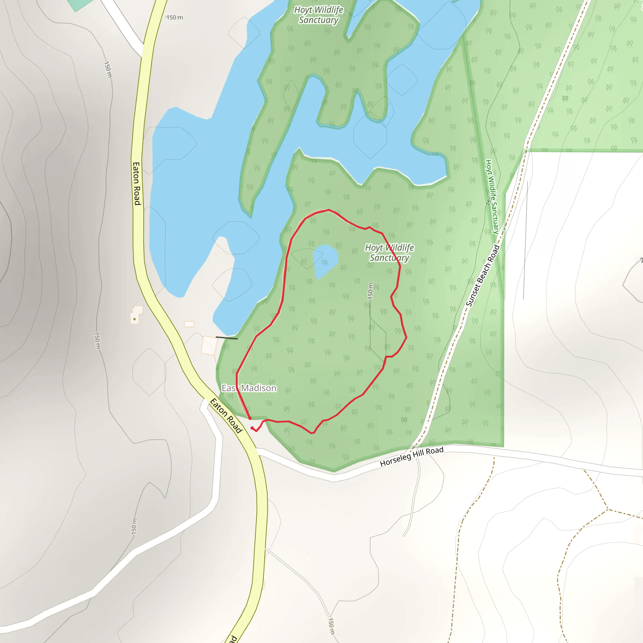 Hoyt Wildlife Sanctuary Loop Trail mobile static map