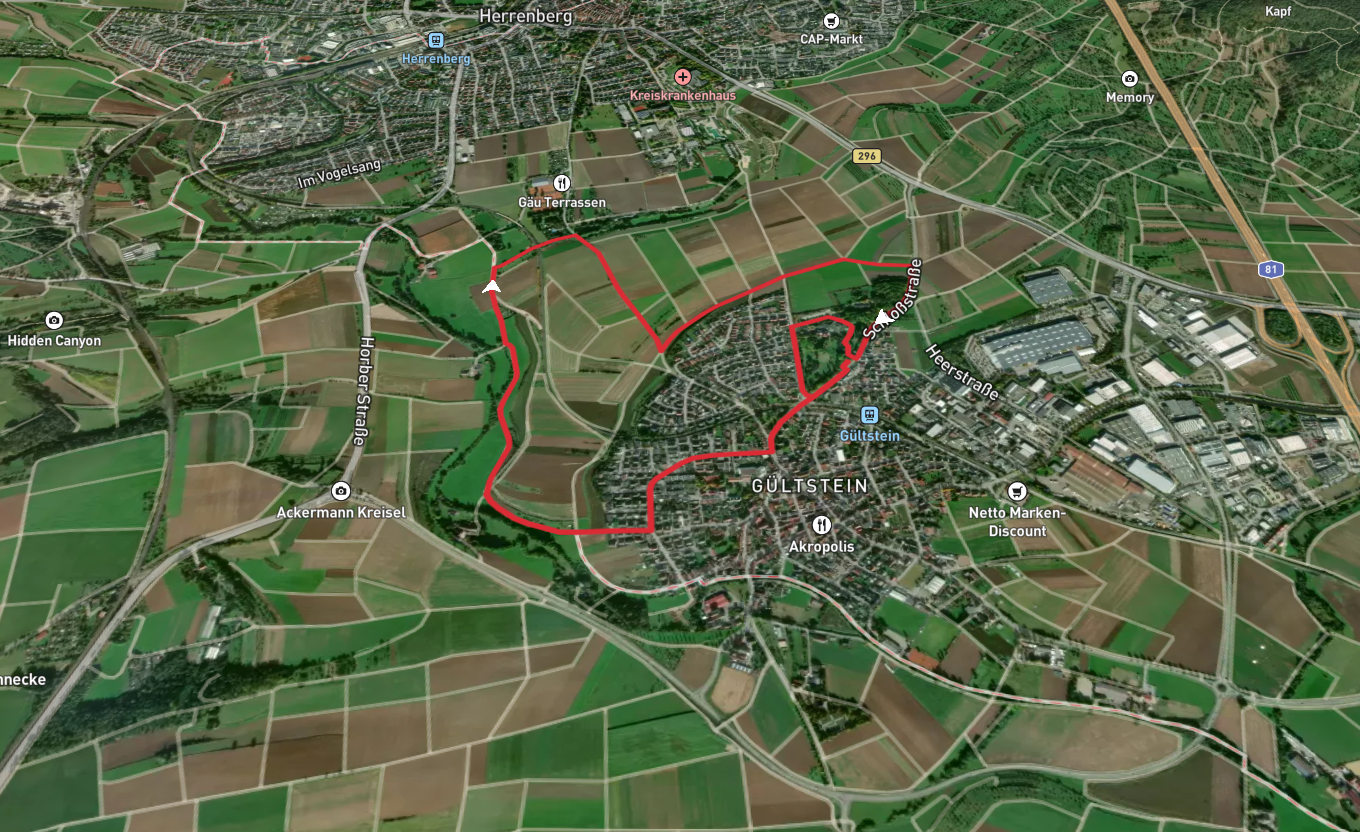 Gültstein Loop via Schloss Gültstein