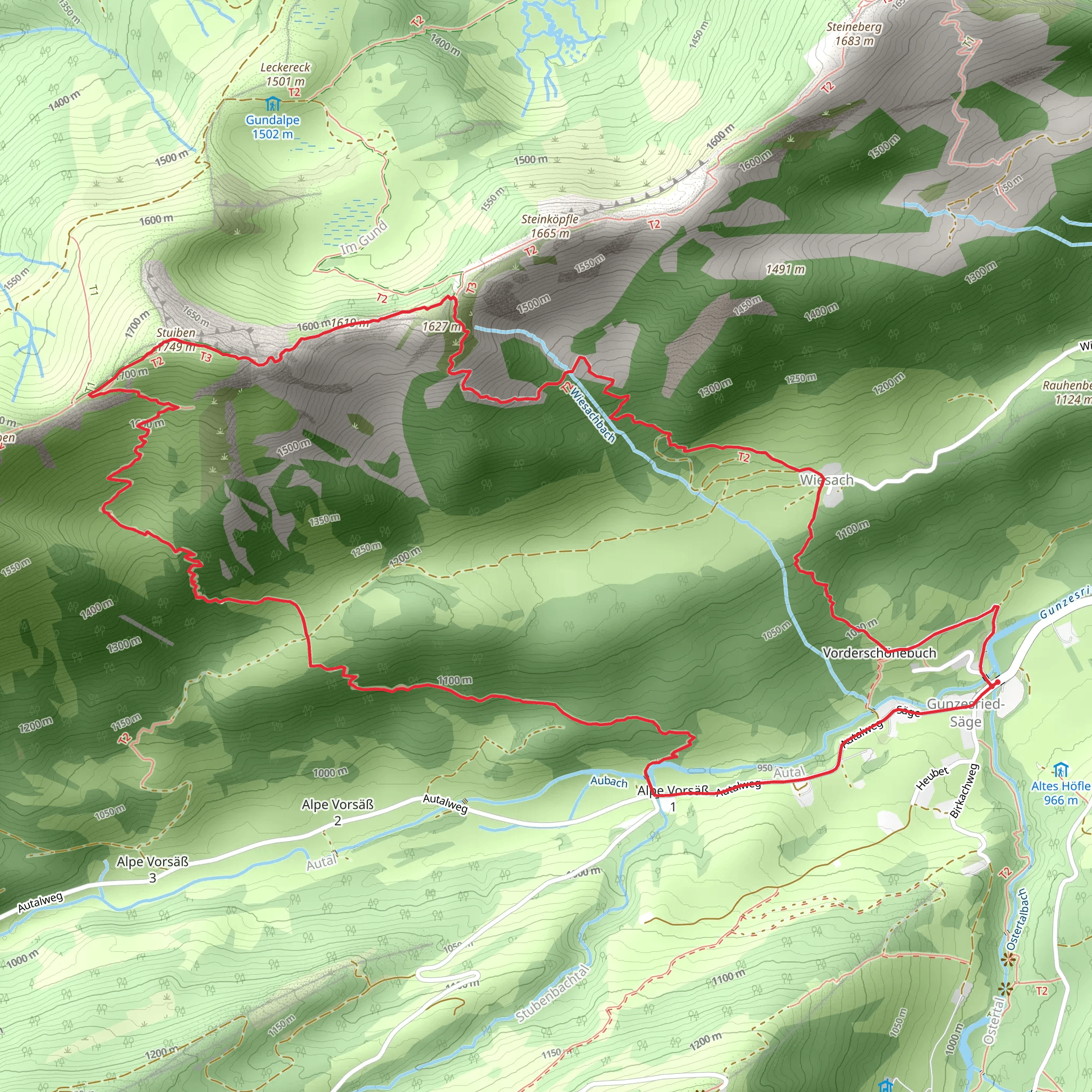 Stuiben via Maximiliansweg mobile static map