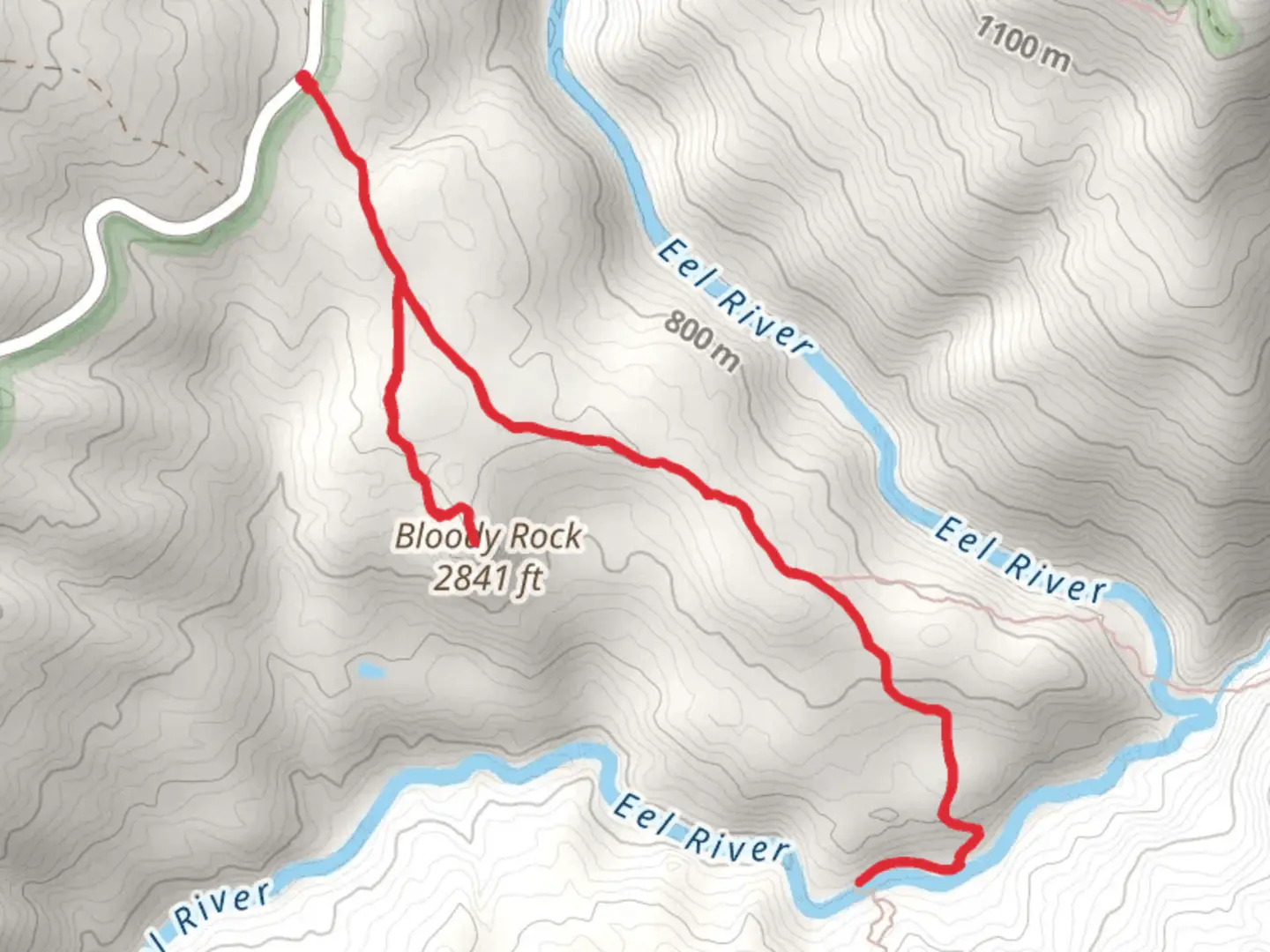 An image depicting the trail Bloody Rock Trail and its surrounding area.