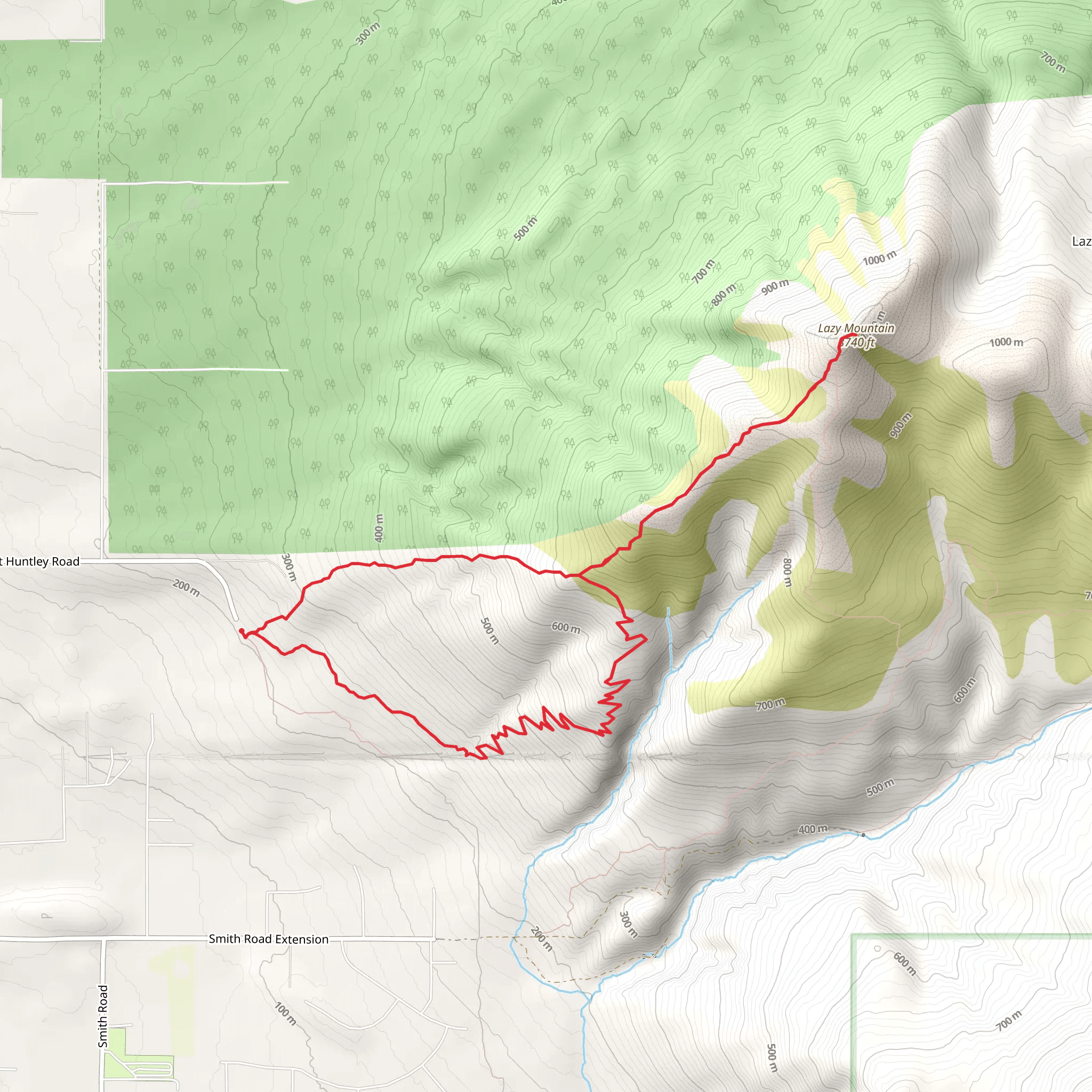 Lazy Mountain Trail mobile static map