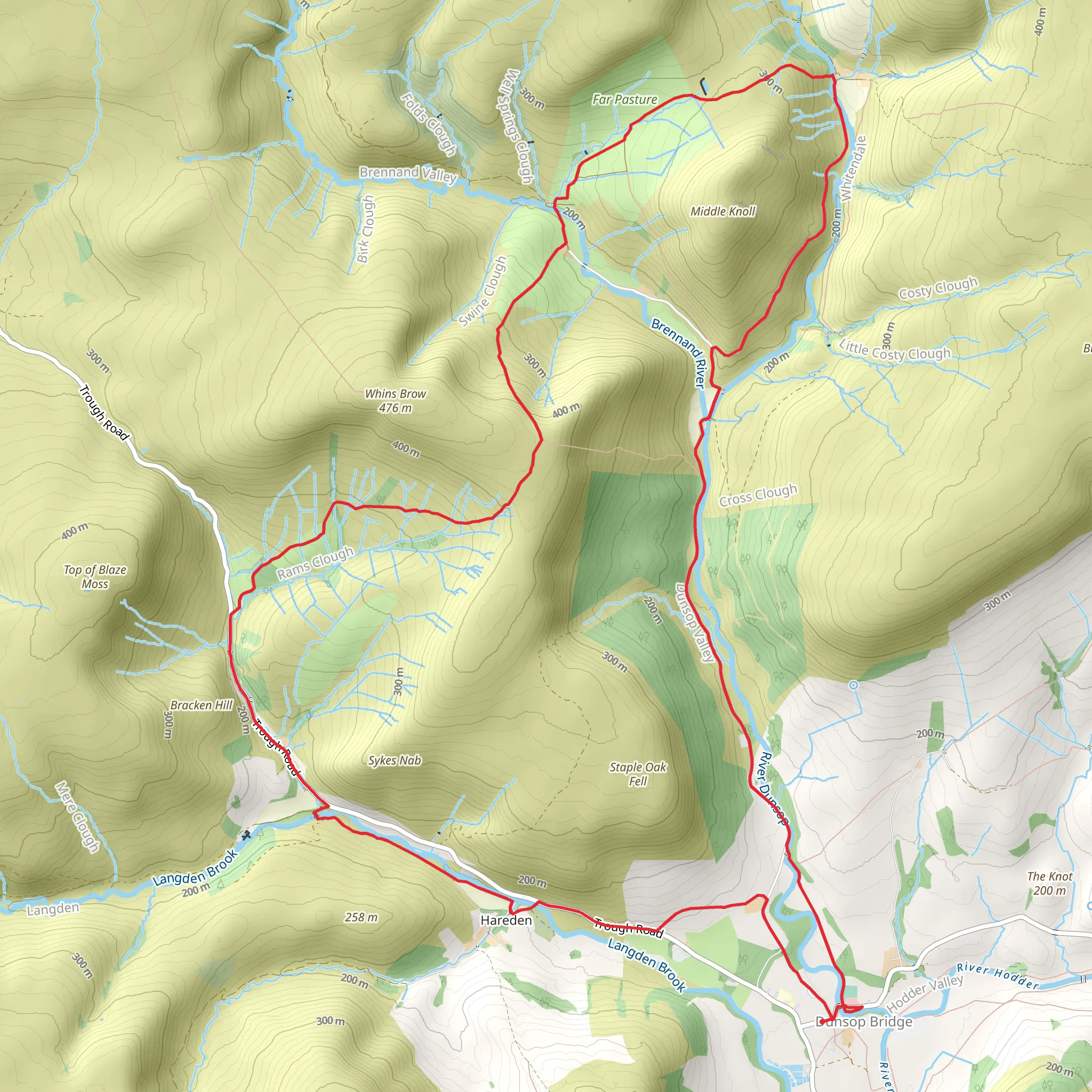 Forest of Bowland National Landscape Loop mobile static map