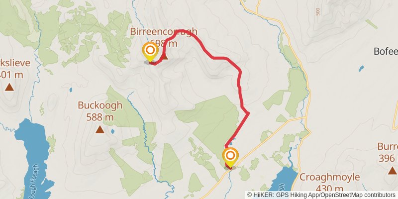 Birreencorragh Loop Walk from Glenhest stage 2 Map
