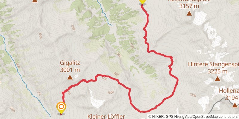 Berliner Höhenweg stage 5 Map
