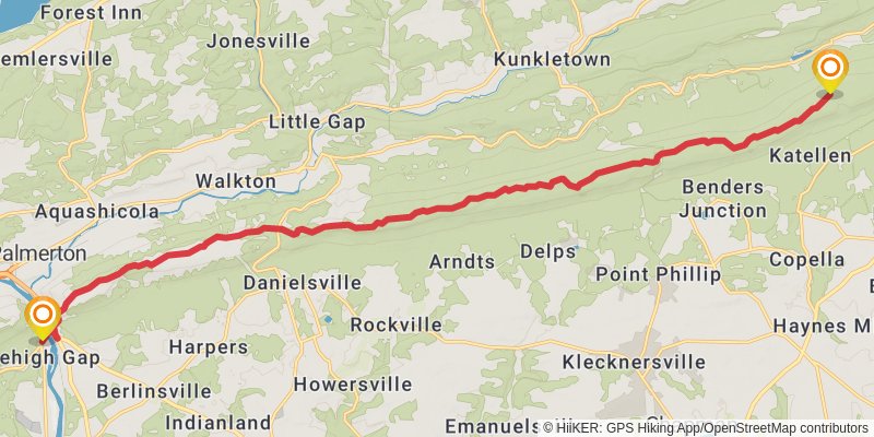 Appalachian Trail stage 126 Map