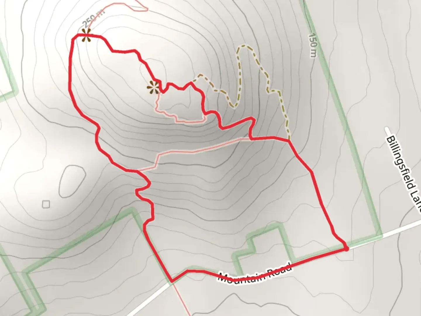 An image depicting the trail Blue Hill Mountain Loop and its surrounding area.