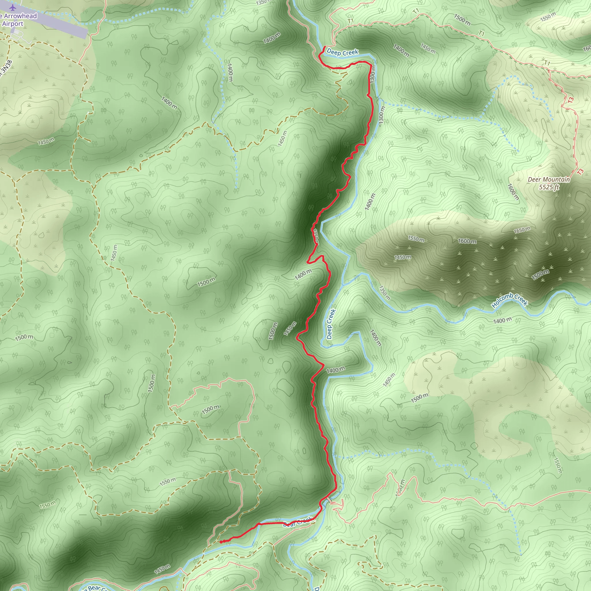Deep Creek - PCT mobile static map