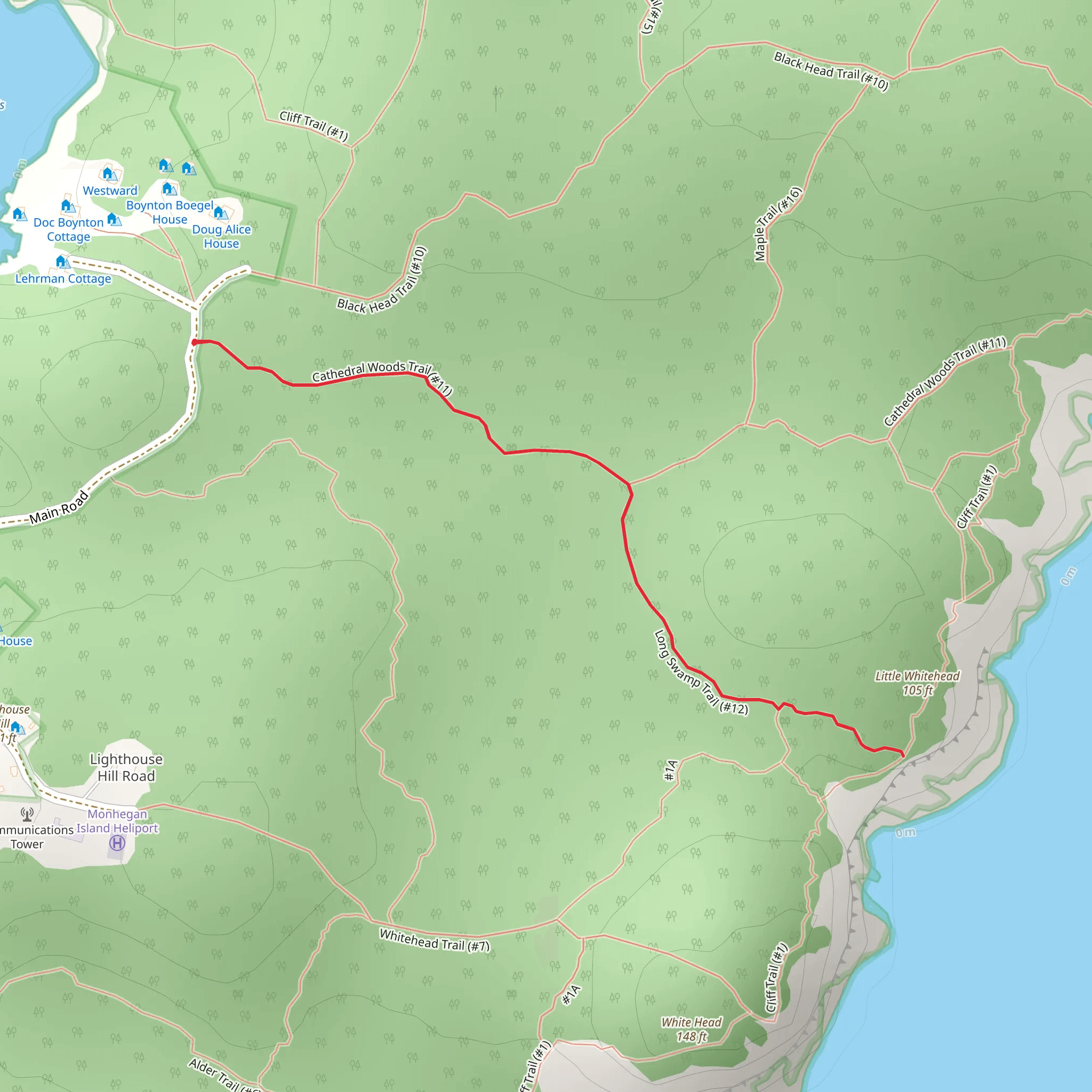 Long Swamp Trail mobile static map