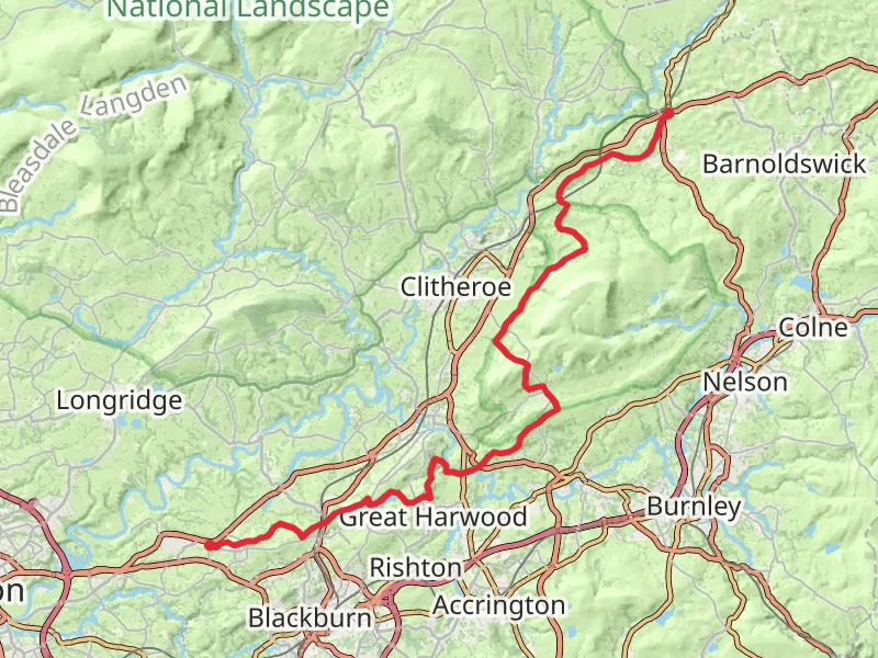 Ribble Valley Walk - East mobile static map