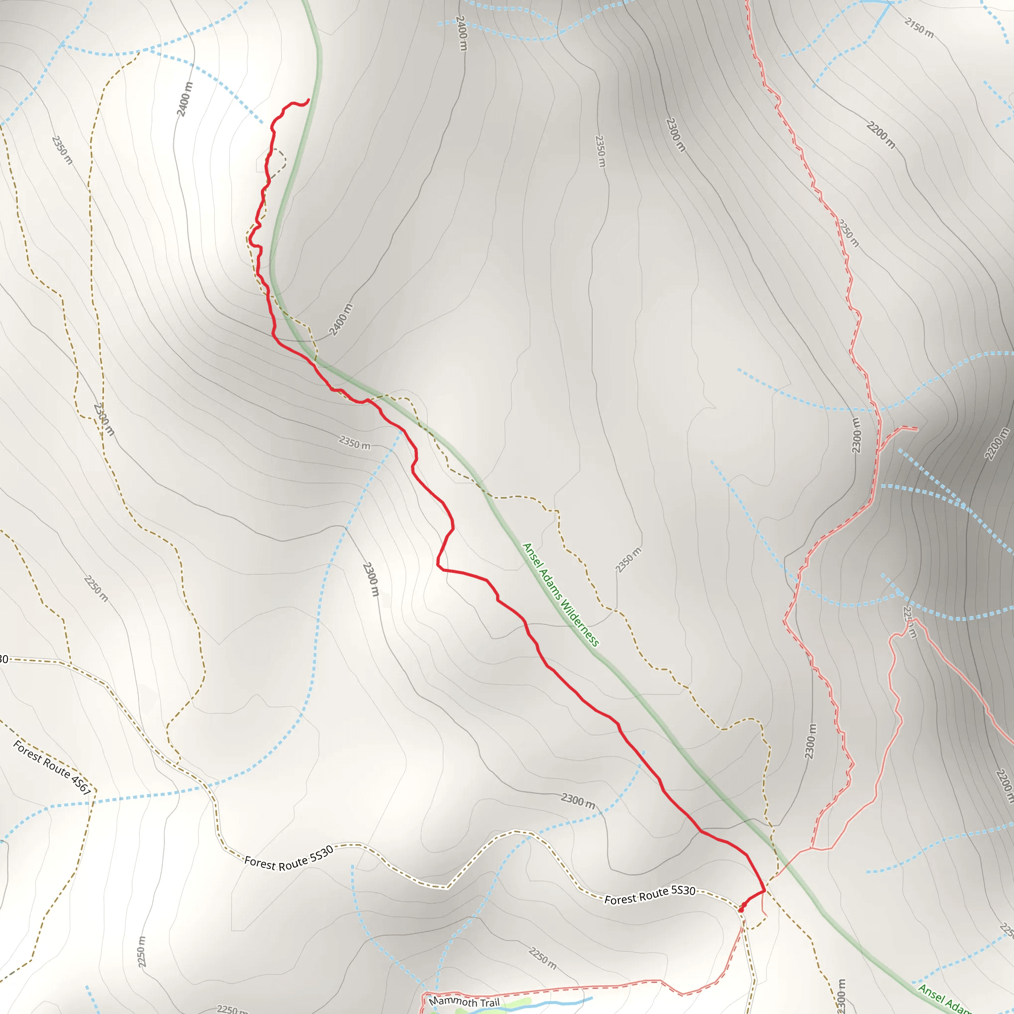 Green Mountain Trail mobile static map