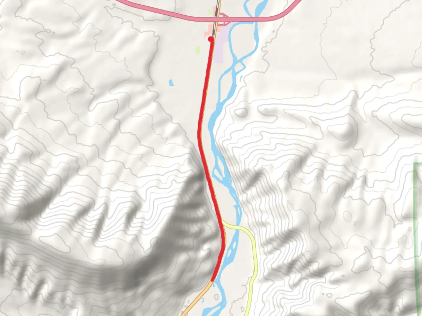 An image depicting the trail Highway 89 South Pedestrian Trail and its surrounding area.