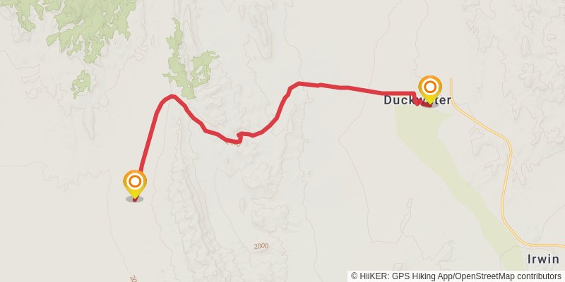 American Discovery Trail - Nevada stage 12 Map