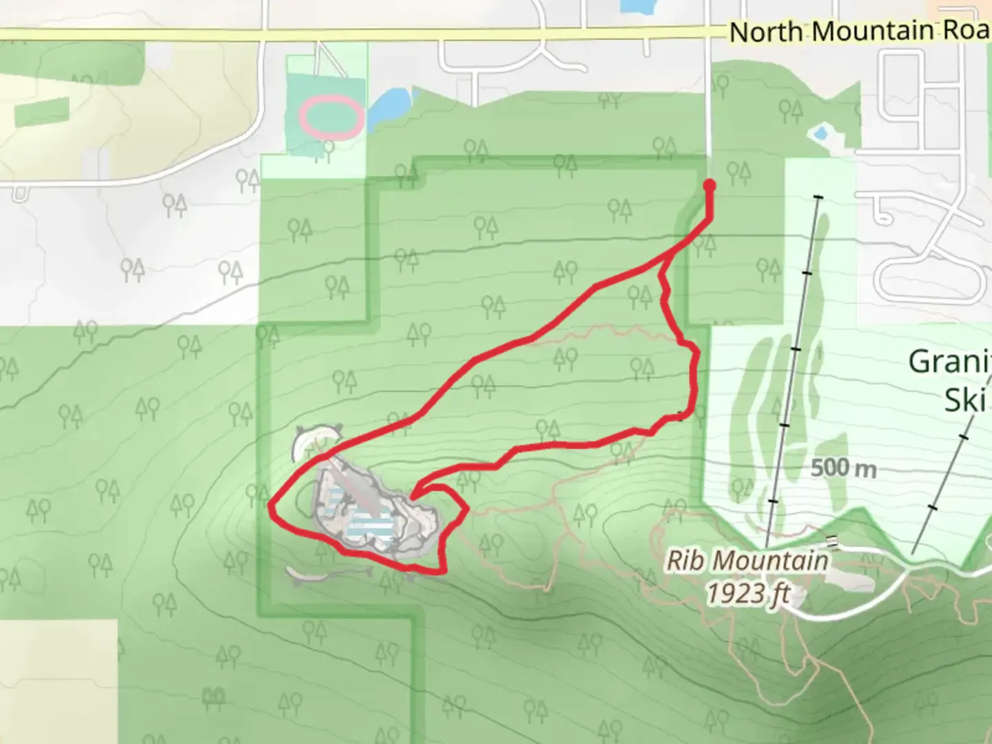 An image depicting the trail Turkey Vulture and Homestead Loop Trail and its surrounding area.
