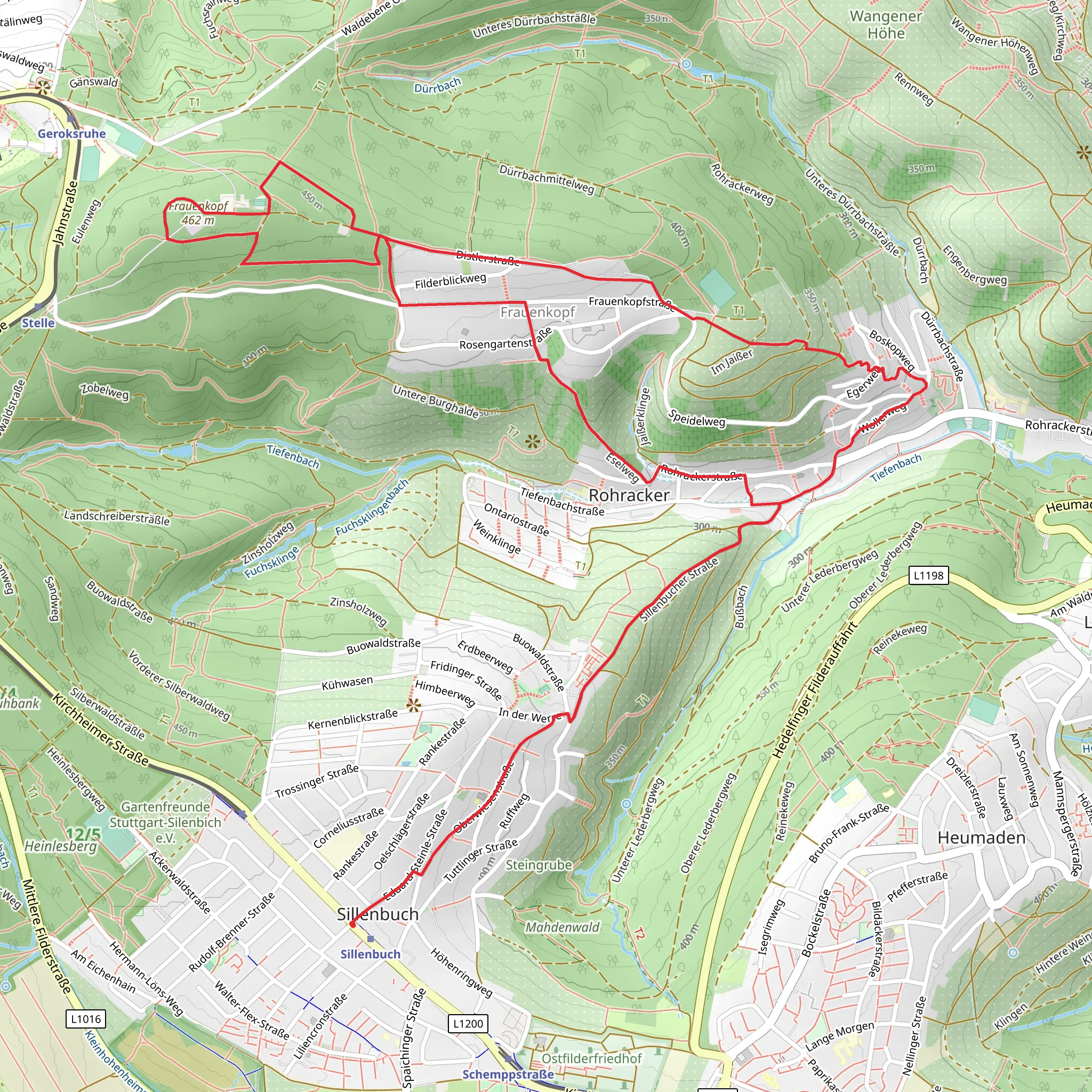 Frauenkopf Loop mobile static map