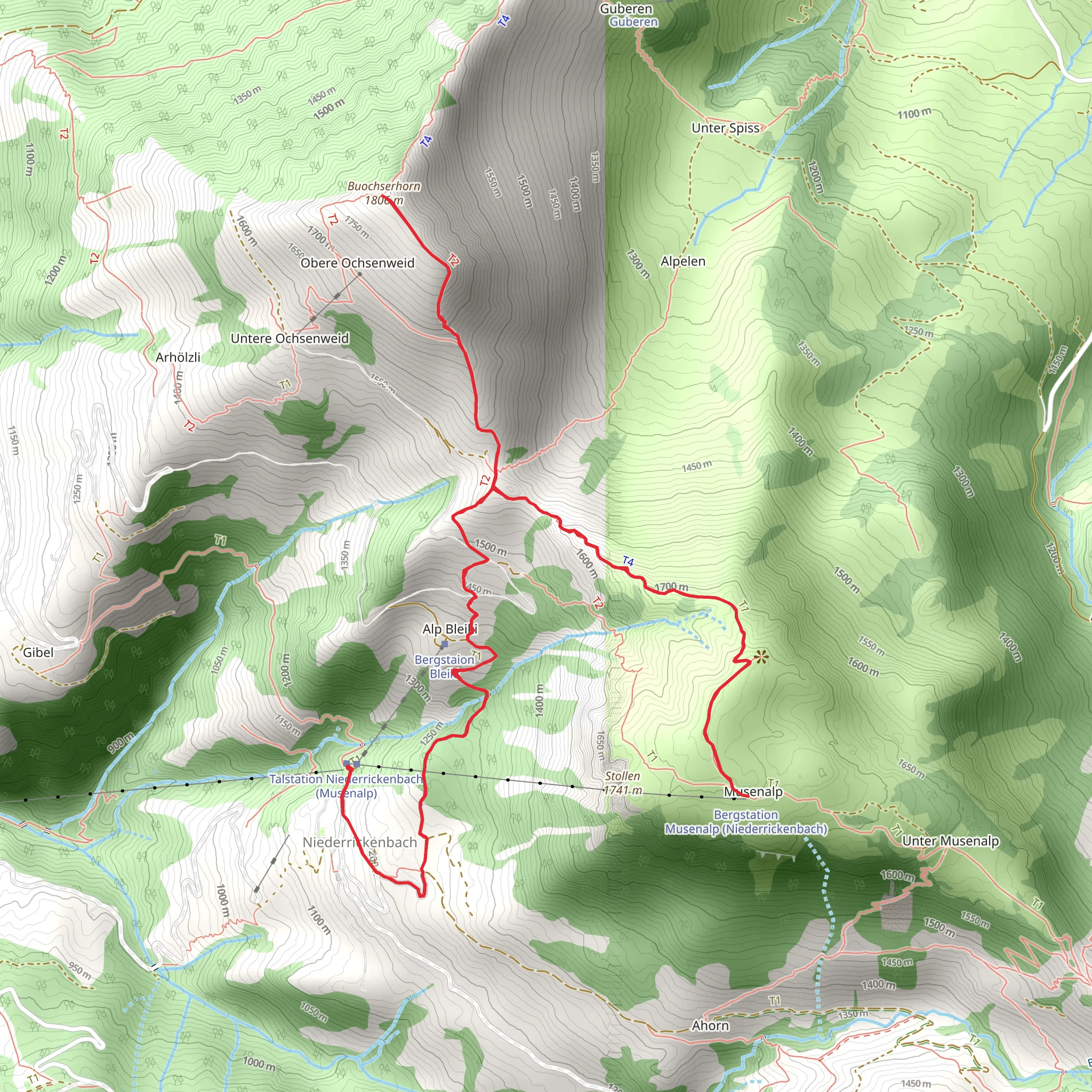 Buochserhorn Summit mobile static map