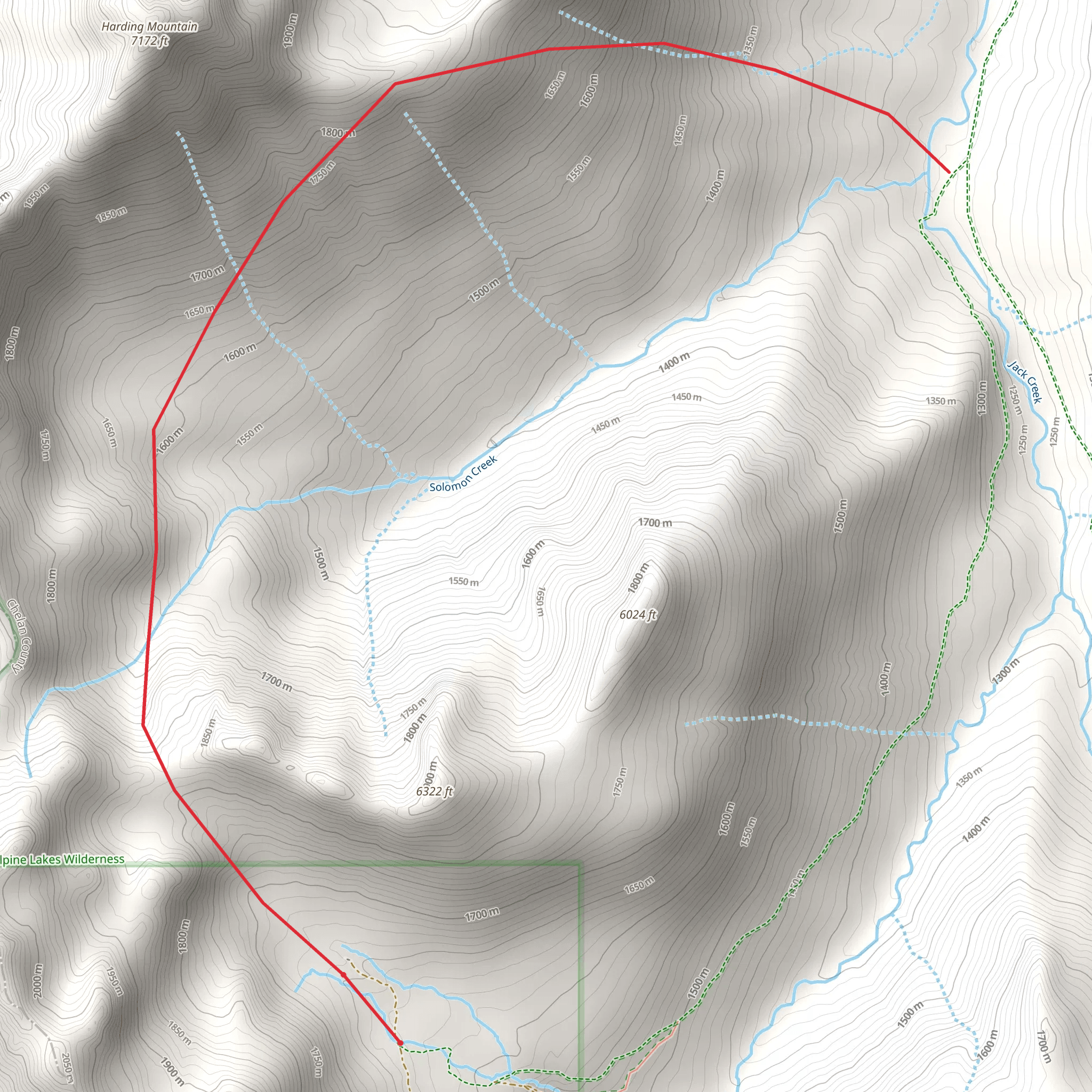 Solomon Creek Trail mobile static map