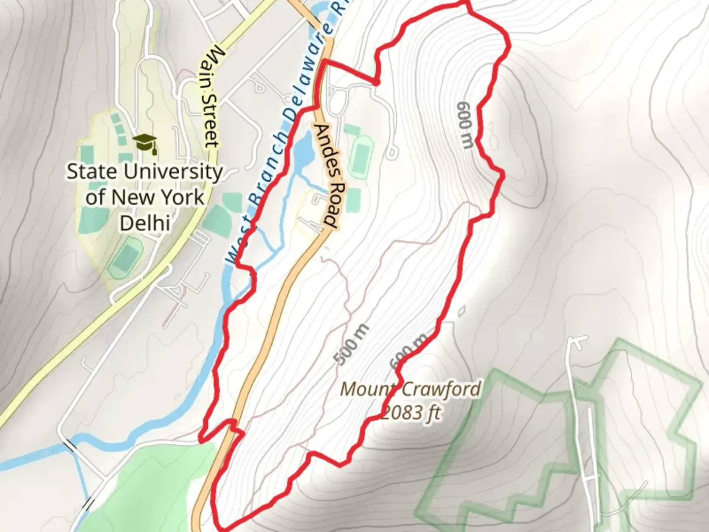 An image depicting the trail Mount Crawford and Smith Pond Loop via Gribley Trail and its surrounding area.