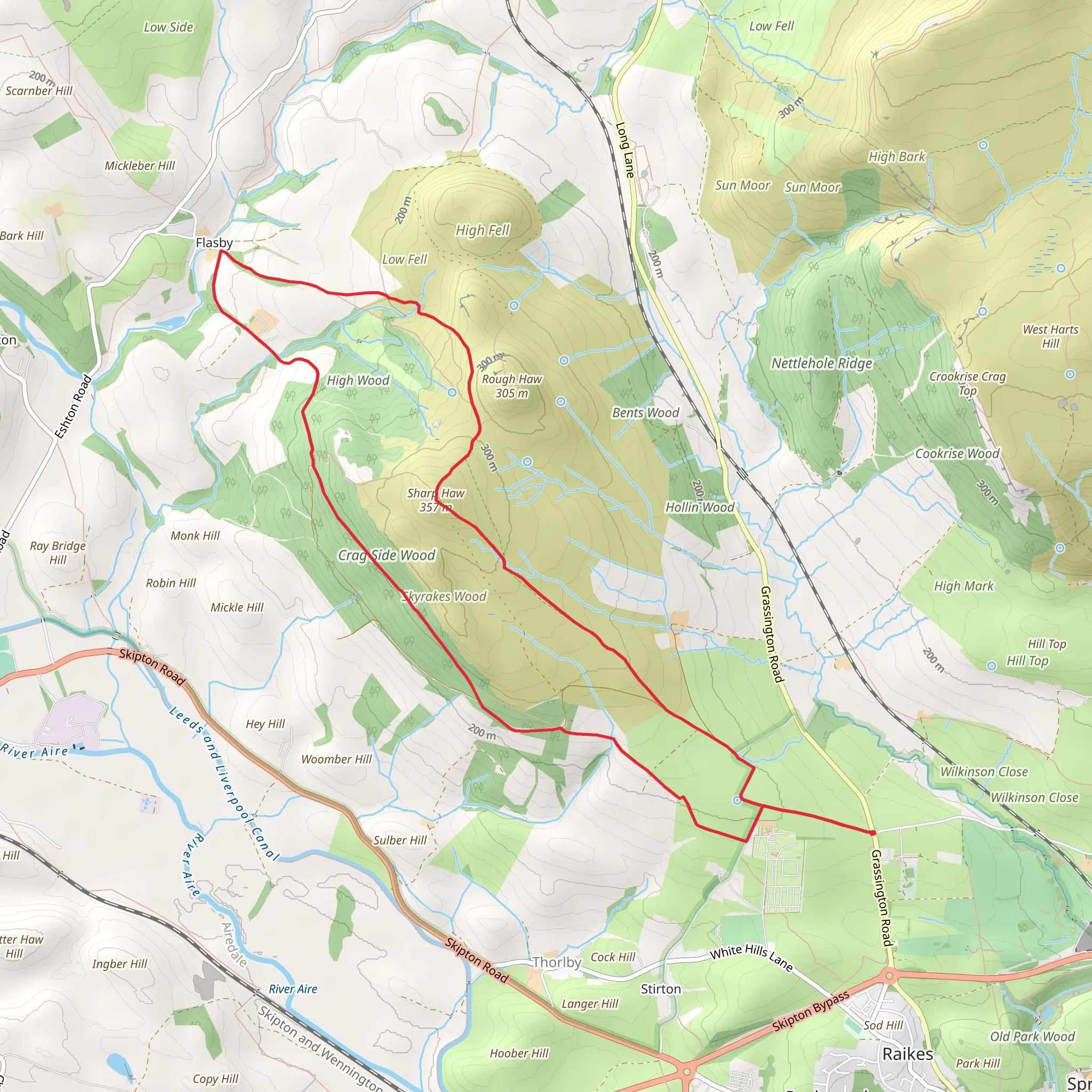 Sharp Haw in Airedale from the Craven Heifer mobile static map