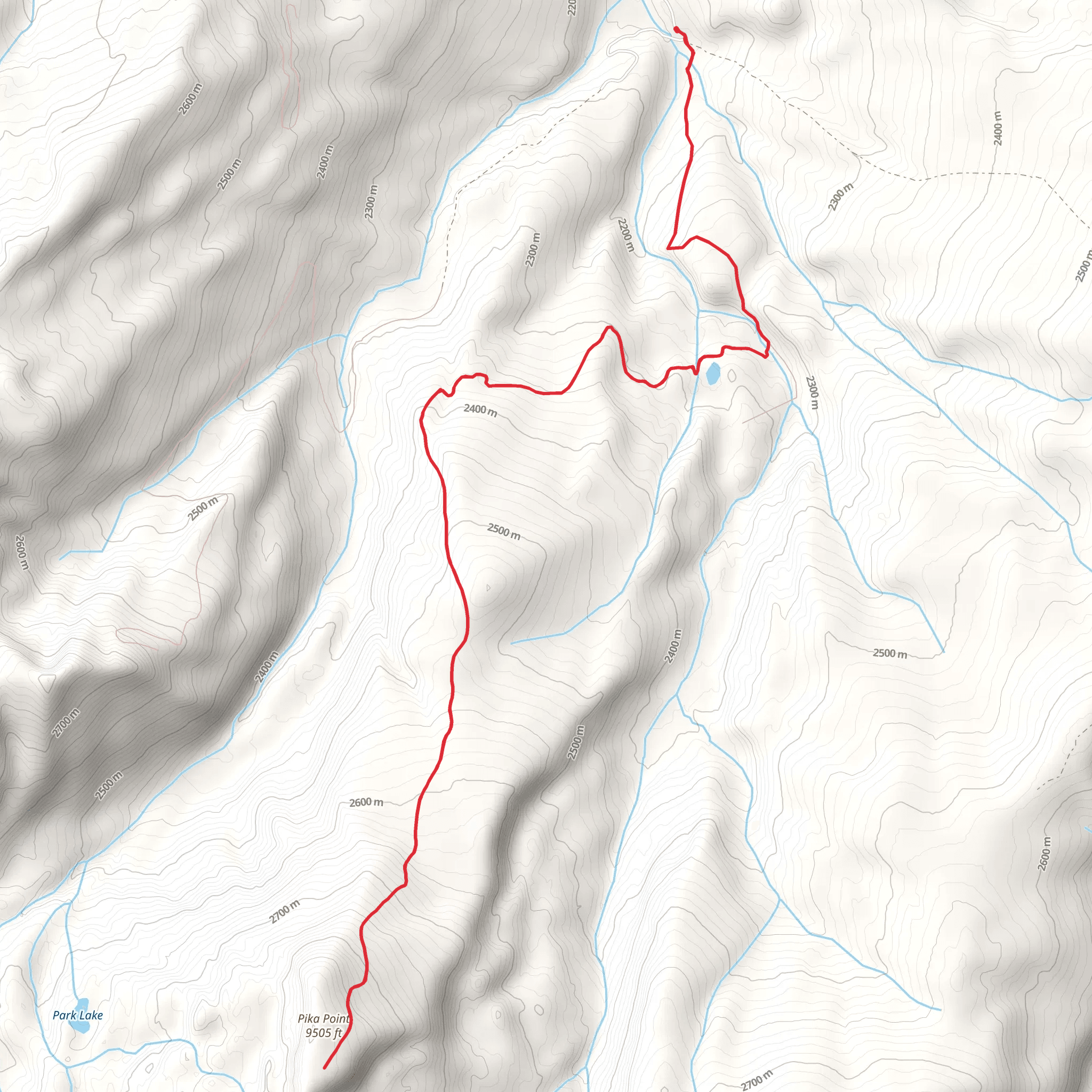 Pika Point Mountain via Wapiti Trail mobile static map