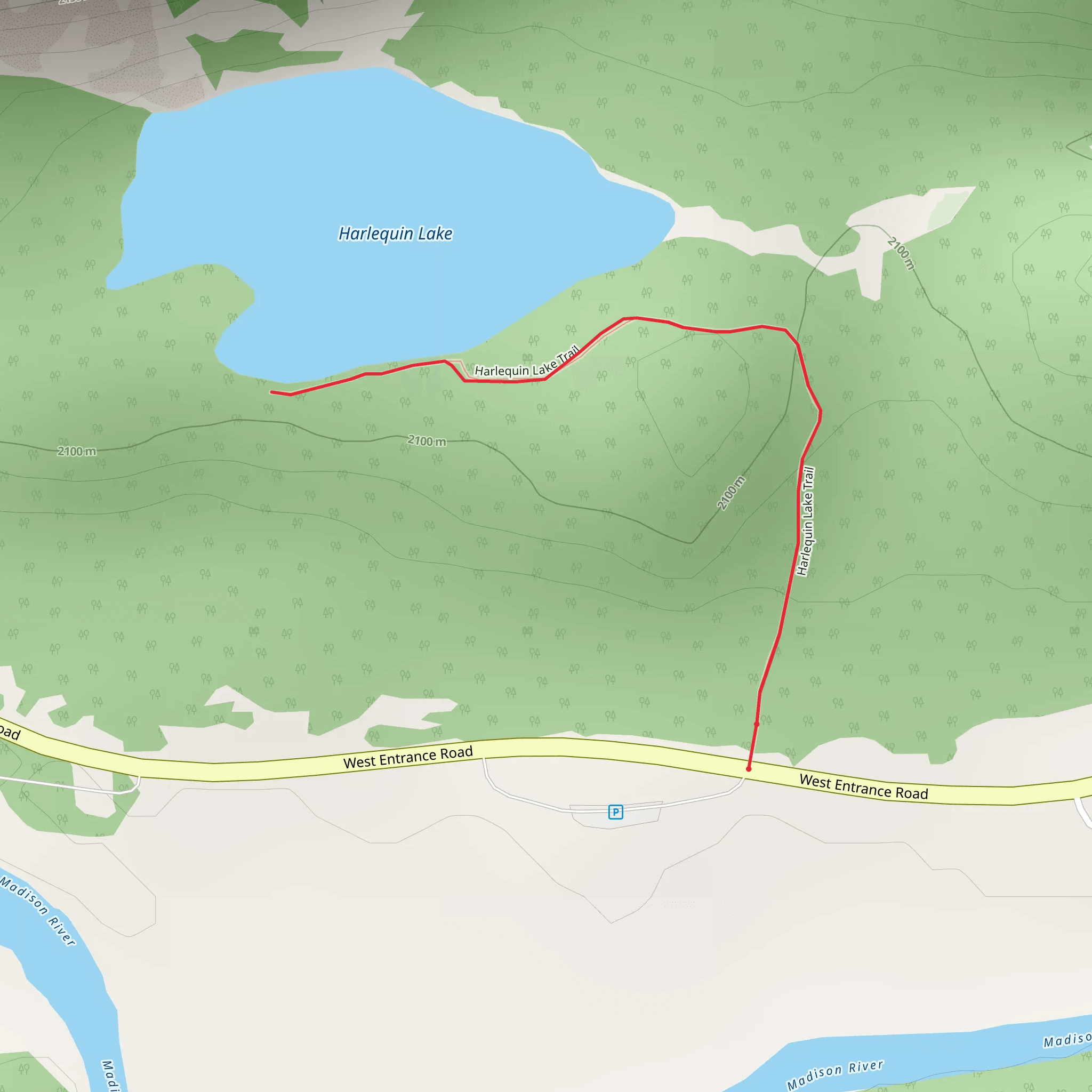 Harlequin Lake Trail mobile static map