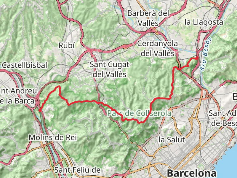 Colserola Ridge PR C 35 mobile static map