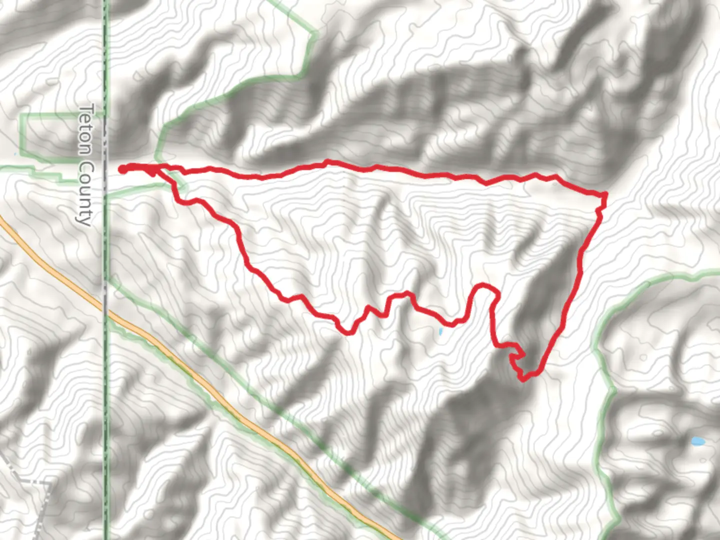 An image depicting the trail Mesquite and Moose Creek Loop and its surrounding area.