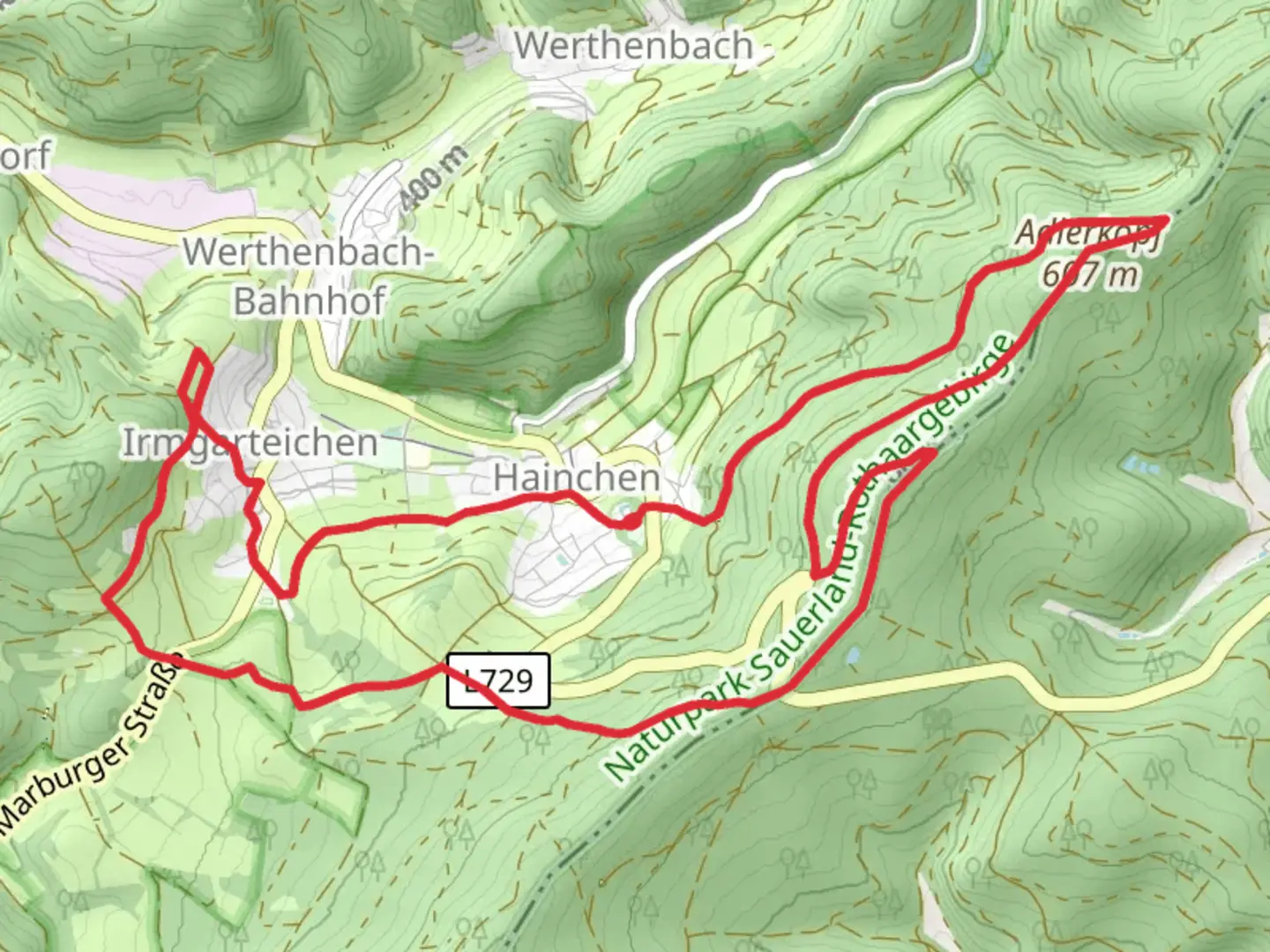 An image depicting the trail Sonnenweg and its surrounding area.