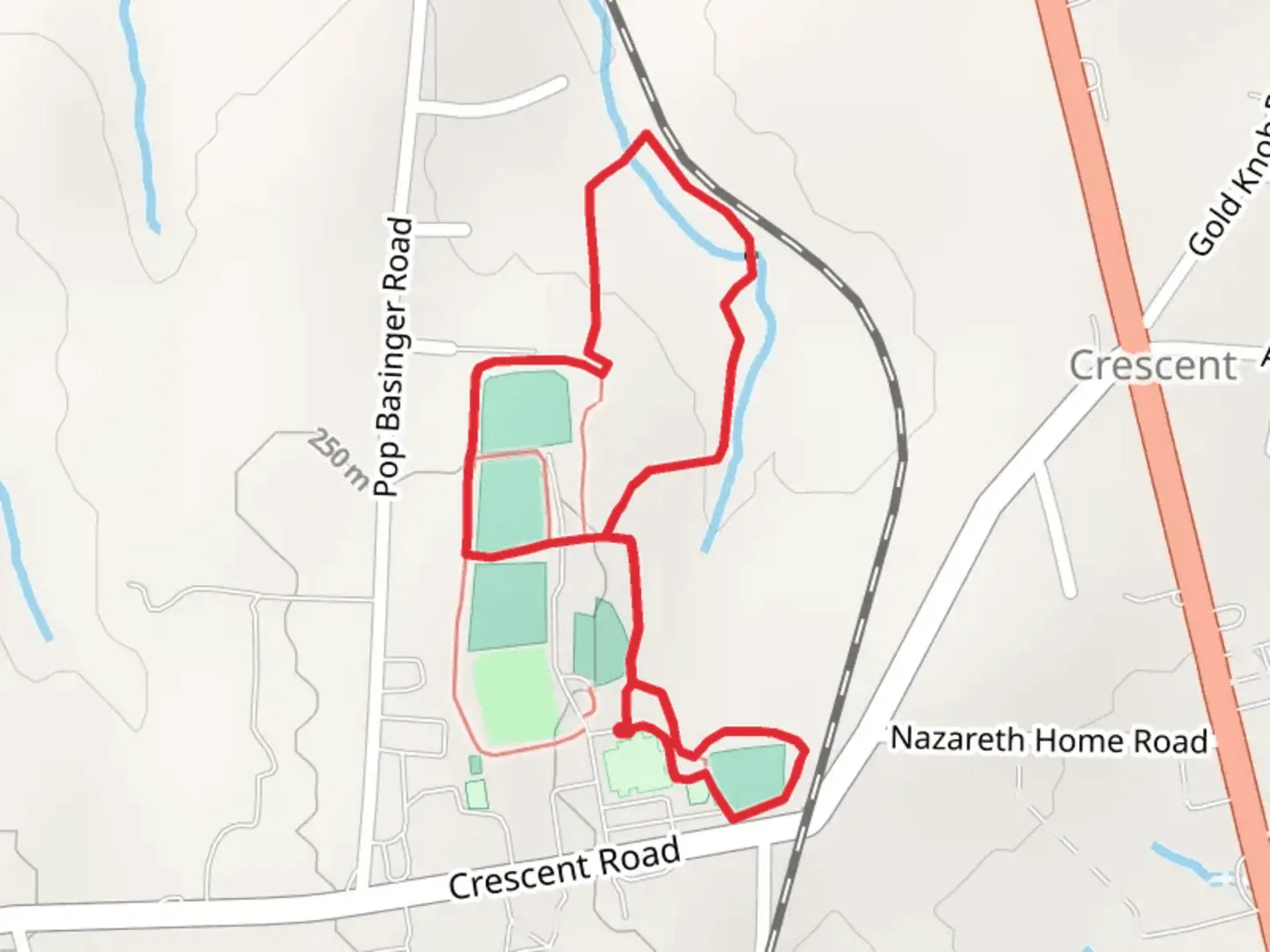 An image depicting the trail Members Way and Bost Loop and its surrounding area.