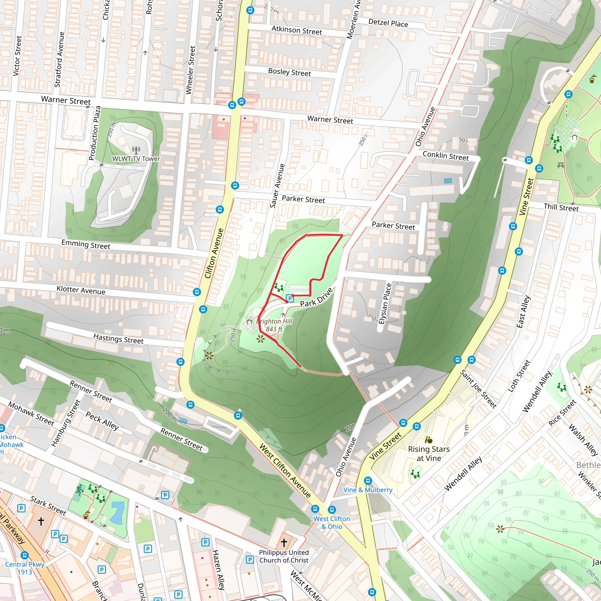 Brighton Hill Loop mobile static map