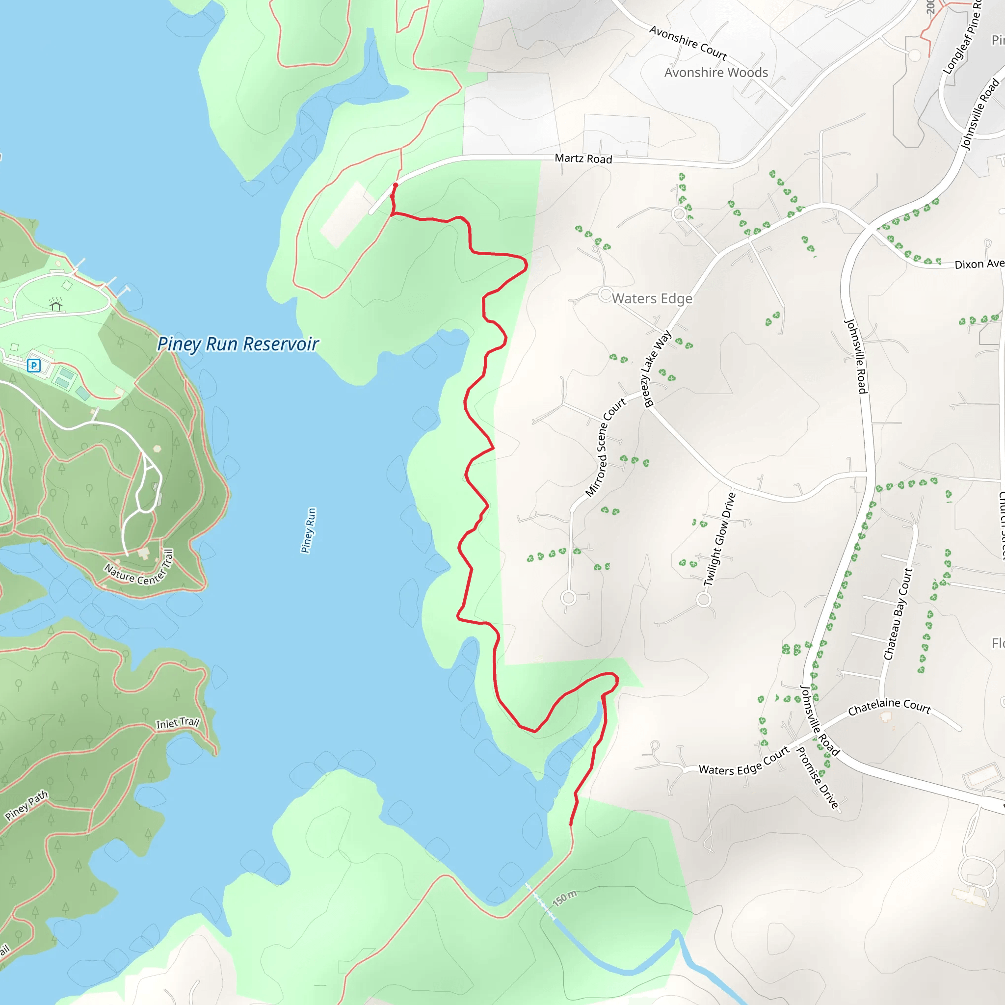 Piney Run Reservoir and Piney Run mobile static map