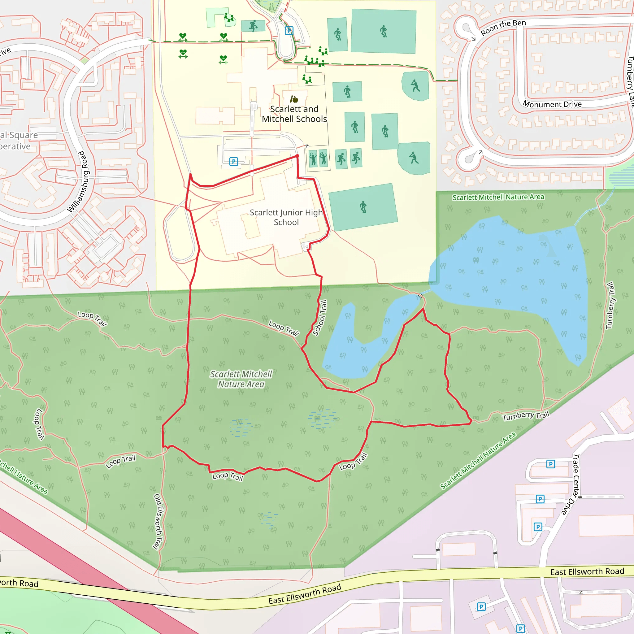 Scarlett Mitchell Nature Area Loop mobile static map