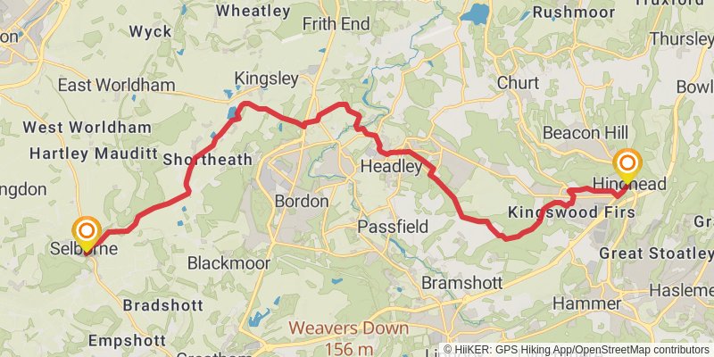 Coast to Coast - Southern England stage 12 Map